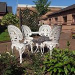 benches in St Margarets of Scotland Hospice gardens in June 2016